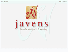 Tablet Screenshot of javenswinery.com